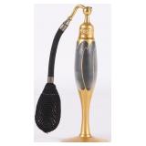 ANTIQUE DEVILBISS GOLD AND BLACK PERFUME ATOMIZER
