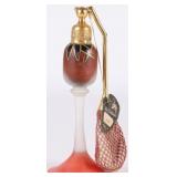 ANTIQUE ORANGE DEVILBISS PERFUME W/ ORIGINAL BULB