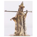 ANTIQUE 950 SILVER JAPANESE WOMAN W BUCKETS SHAKER