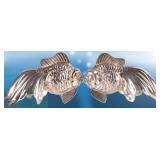 ANTIQUE 925 STERLING SILVER GOLDFISH SHAKERS