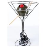 VINTAGE 93 OLIVE MARTINI BAR LAMP DAVID KRYS 14.5'