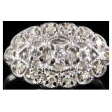 14K WHITE GOLD NATURAL DIAMOND ART DECO RING