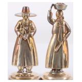 ANTIQUE STERLING SILVER JAPANESE COUPLE SHAKERS