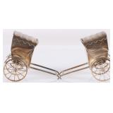 ANTIQUE 950 STERLING SILVER RICKSHAW SHAKERS