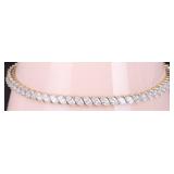 14K YELLOW GOLD CUBIC ZIRCONIUM LADIES BRACELET