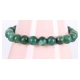SPINACH JADE BEAD WORRY BRACELET 23 8.4MM BEADS