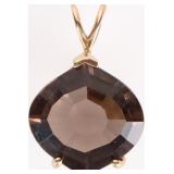 14K YELLOW GOLD LADIES PENDANT W/ LARGE SPINEL