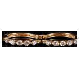 14K YELLOW GOLD DIAMOND LADIES EARRINGS