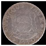 1770 MEXICO CITY 8 REALES VTRAQUE VNUM SILVER COIN