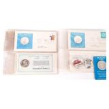 ASSORTED 0.925 SILVER COMMEMORATIVE COIN/MEDALS(6)