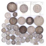 ASSORTED 90% SILVER U.S. COINAGE - (39)