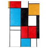ORIGINAL ' TABLEAU II'  AFTER PIET MONDRIAN CANVAS