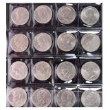 ASSORTED 1970'S EISENHOWER DOLLARS - (16)