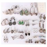 STERLING SILVER ASSORTED LADIES EARRINGS (30)