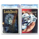ASSORTED LADY DEATH ISSUE #1 CGC GRADED COMICS-(2)