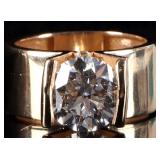 3.54CT ROUND VS1 LAB DIAMOND 14K GOLD RING