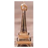 DAINTY 14K YELLOW GOLD EIFFEL TOWER PENDANT