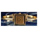 GUCCI 1900 L SWISS MADE SAPPHIRE GOLD TONE WATCH