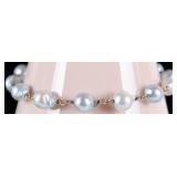14K YELLOW GOLD LADIES TAHITIAN PEARL BRACELET