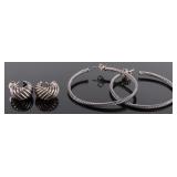 DAVID YURMAN TWISTED ROPE STERLING EARRINGS
