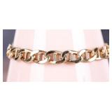 35 GRAMS 14K YELLOW GOLD MENS THICK CHAIN BRACELET