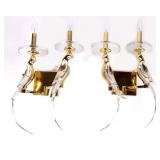 NULCO CONTEMPORARY BIRDS OF PARADISE SCONCES PAIR