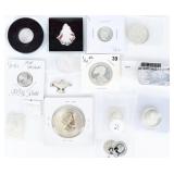 ASSORTED FINE SILVER BULLION ROUNDS/ BARS - (16)