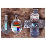 NATIVE AMERICAN STERLING SILVER LADIES PENDANTS