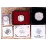 ASSORTED SILVER U.S. COMMEMORATIVE COIN/ ROUNDS(4)
