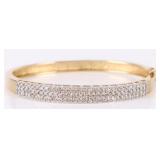 0.90CTW DIAMOND 14K WHITE & YELLOW GOLD BRACELET