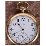 18K YELLOW GOLD ELGIN POCKET WATCH 15 JEWELS