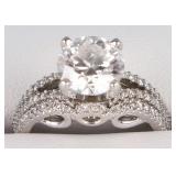 2.03CT BRILNT. RND.LAB DIAMOND 14K GOLD BRIDAL SET