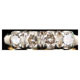 1CTW DIAMONDS 14K YELLOW/WHITE GOLD LADIES RING