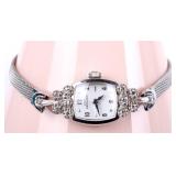 LADY HAMILTON 14K WHITE GOLD DIAMOND WRISTWATCH