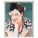 TONY COLON 2012 PASTEL PORTRAIT OF A WOMAN FRAMED