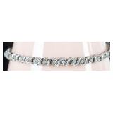 STERLING SILVER DIAMOND LADIES TENNIS BRACELET