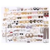100 ASSORTED PAIRS OF LADIES FASHION EARRINGS