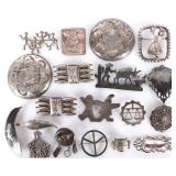 VINTAGE STERLING SILVER LADIES BROOCHES ( 20)