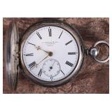 STERLING SILVER NORBURY & SON POCKET WATCH