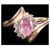 10K YELLOW GOLD SWIRL STYLE LADIES RING