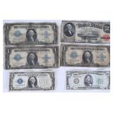 ASSORTED VINTAGE $1, $2, & $5 BANKNOTES - (6)