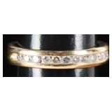 HUMBLE 14K YELLOW GOLD LADIES RING W/ 12 DIAMONDS