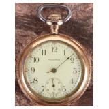 14K WALTHAM POCKET WATCH 15 JEWEL SERIAL NO 159293