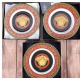 VERSACE ROSENTHAL BAROCCO CHINA DESSERT PLATES (3)