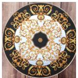 VERSACE ROSENTHAL BAROCCO CHINA DESSERT PLATE BLK
