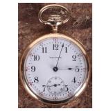 14K YELLOW GOLD WALTHAM POCKET WATCH 15 JEWELS