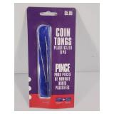 Coin Tongs Plasticized Tip