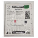 Numis 34 Plastic Coin Sheets Lighthouse 5 Pages