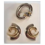 Brooch and Earring Set Vintage