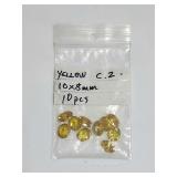 Golden Yellow Cubic Zirconia Lot of 10